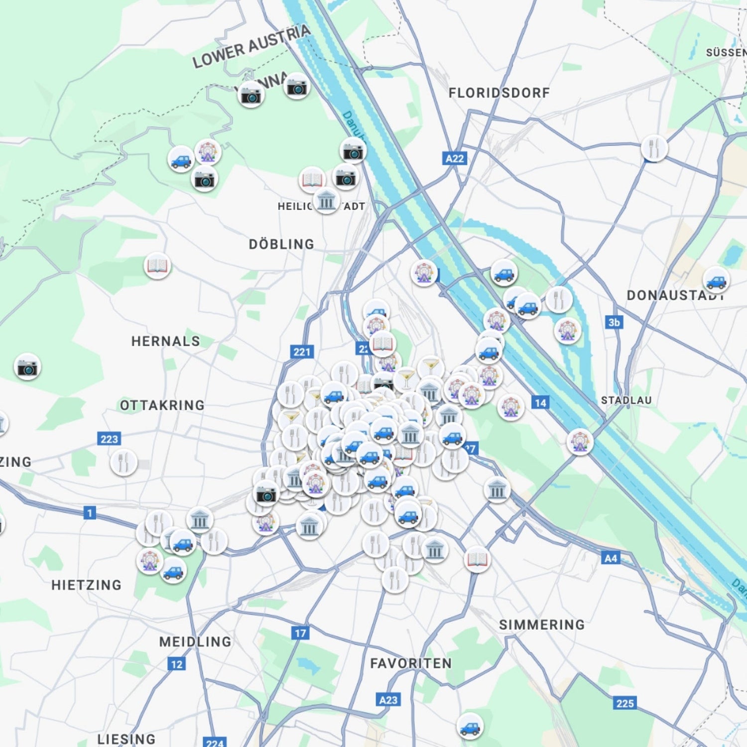 Vienna Tourist Map - Maps by Ema