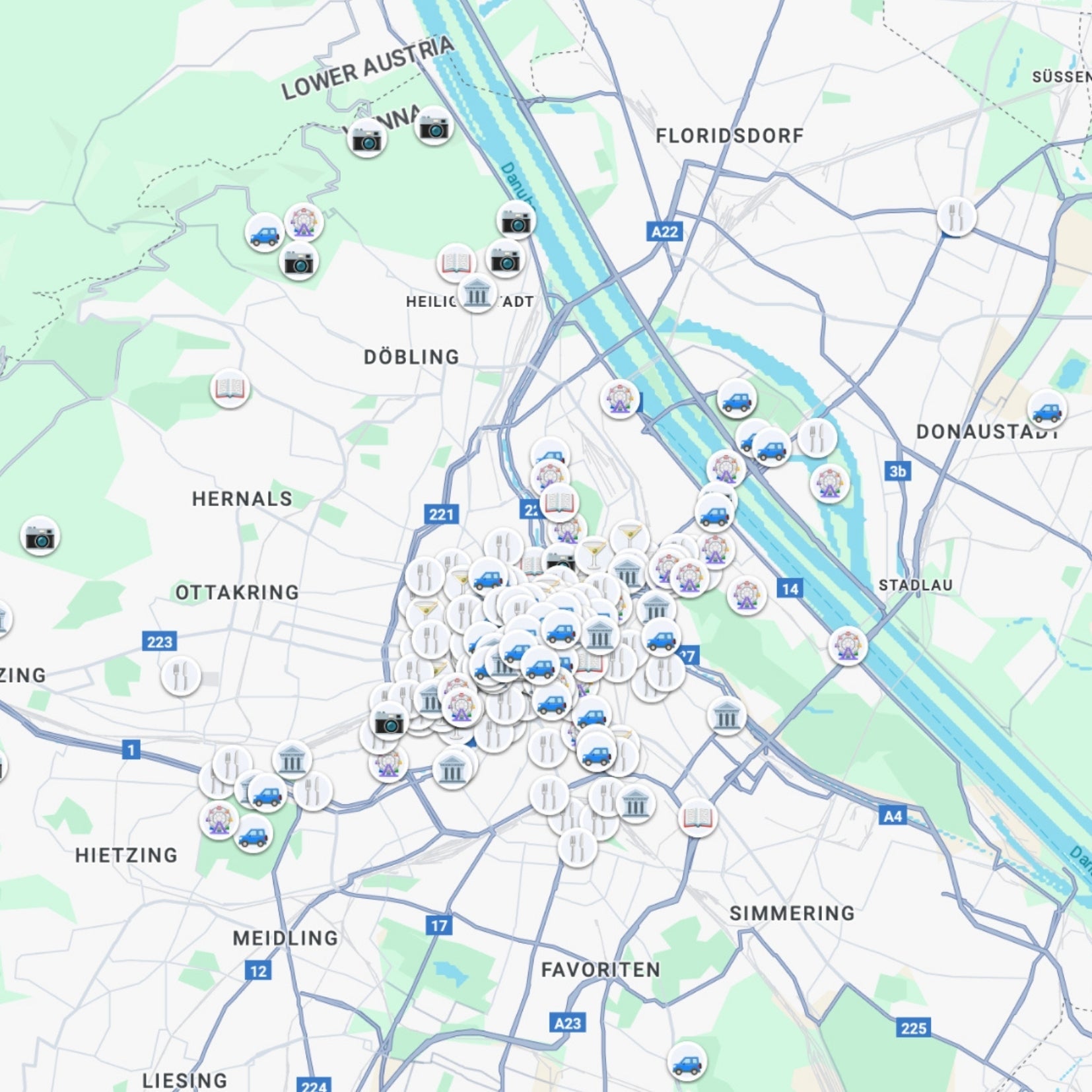 Vienna Tourist Map - Maps by Ema